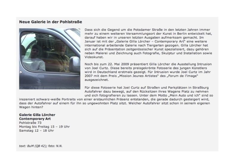 galerie Gilla Loercher Eindringling Intrusion